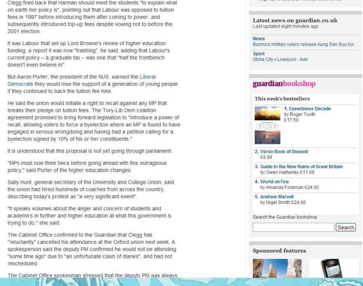 Guardian Bestsellers 2010