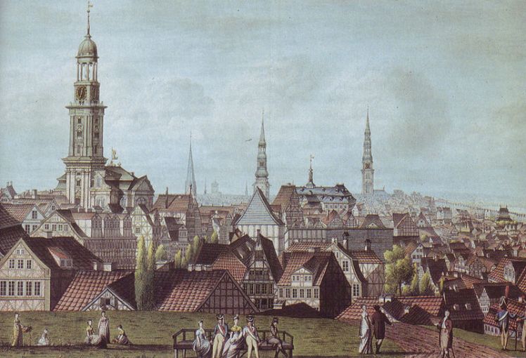 Johann Marcus David, "Prospekt der Kaiserlich Französischen Stadt Hamburg", 1811
