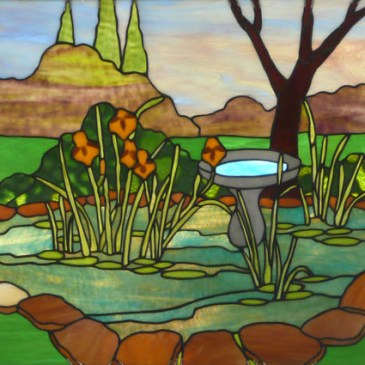 Stained Glass Landscape (Vinery Glass Studio)