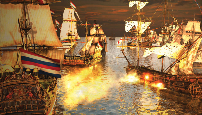 Anglo-Dutch War - naval forces clash